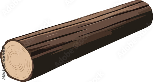 Wooden log silhouette