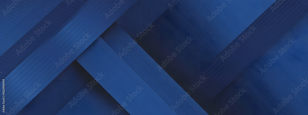 Fototapeta premium Abstract Blue Geometric Pattern: A striking composition of intersecting blue geometric shapes creating a modern and dynamic visual
