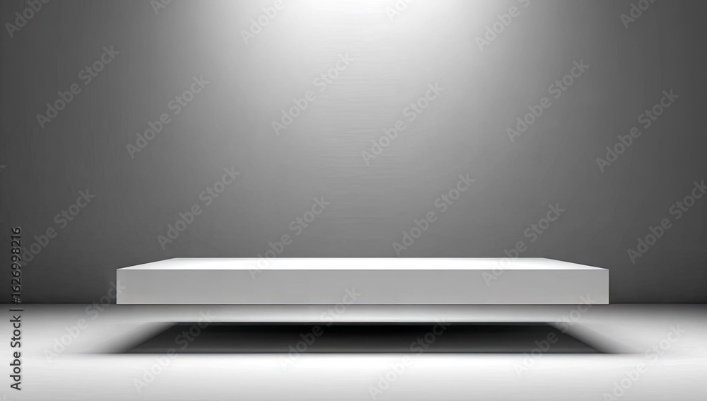 custom made wallpaper toronto digitalEmpty white platform in a gray room.