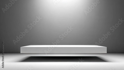 Wallpaper Mural Empty white platform in a gray room. Torontodigital.ca