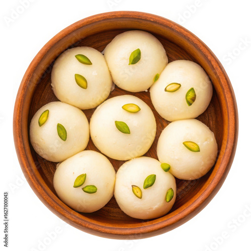 Wallpaper Mural Round white indian sweets with green pistachios isolated on transparent background Torontodigital.ca