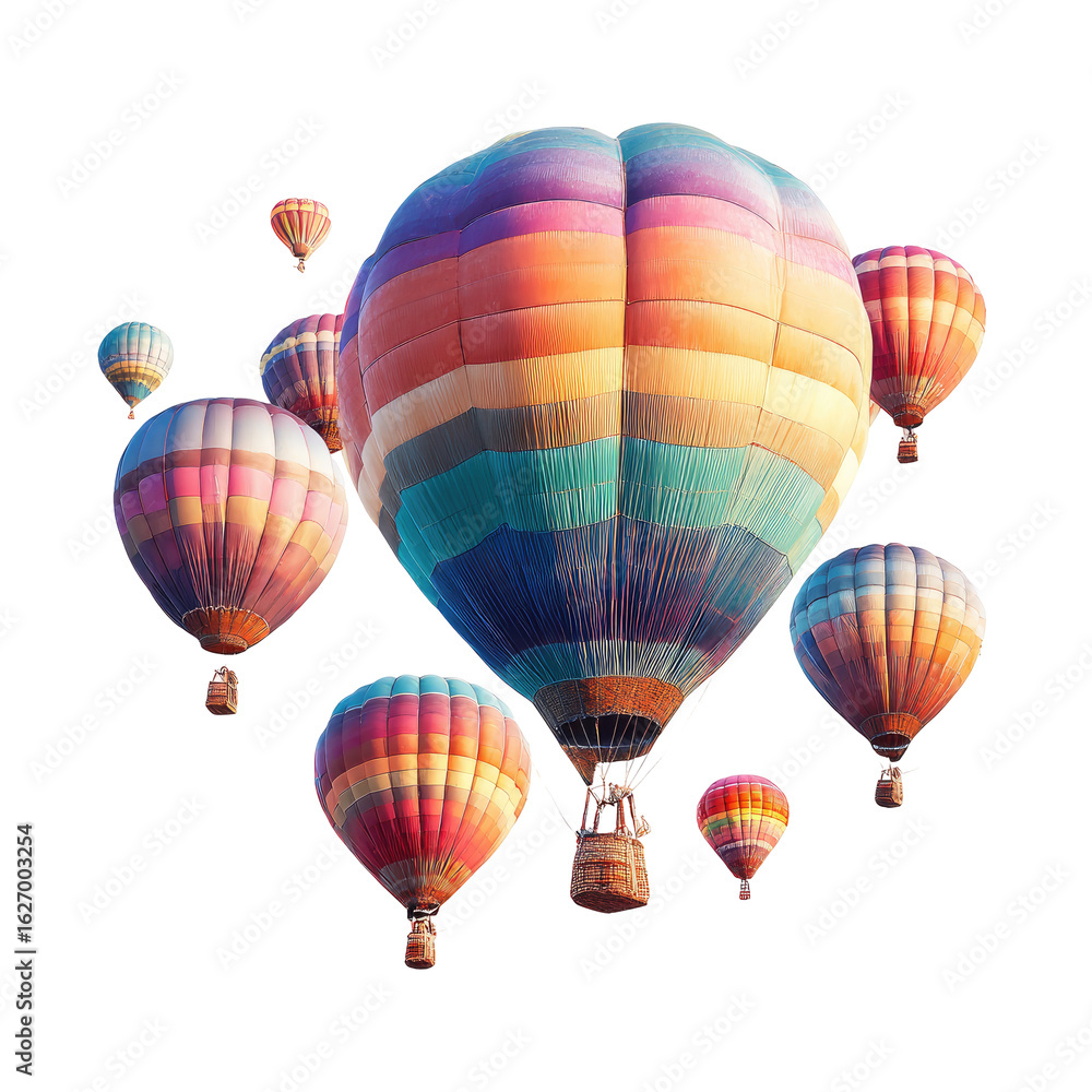 Obraz premium Colorful hot air balloons in a cluster (1)