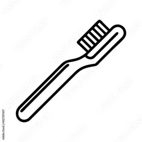 Oral hygiene toothbrush for dental care and teeth cleaning routine vector illustration icon