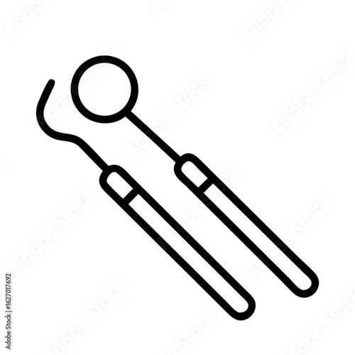 Dental tools and instruments for oral hygiene dentist equipment checkup and examination care