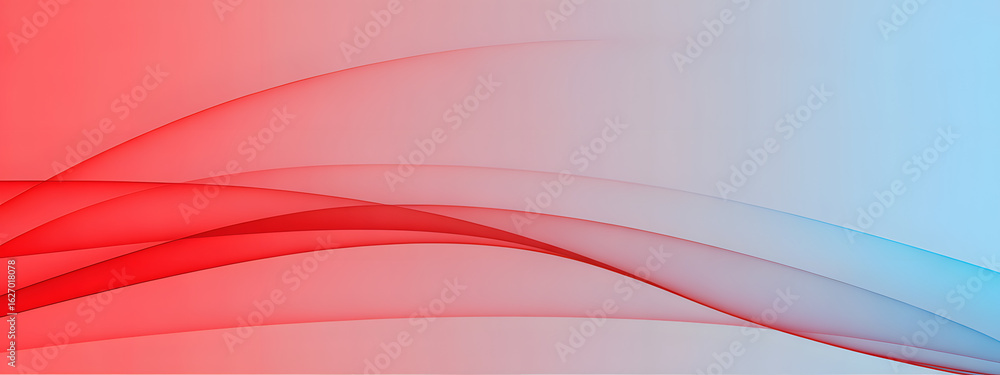 Naklejka premium Abstract Red and Blue Swirls: Dynamic and artistic abstract, with flowing, overlapping ribbons of color that evoke a sense of motion, energy, and visual interest.