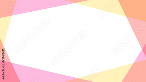 16-9暖色系クリスタル調のフレーム、テンプレート、背景素材