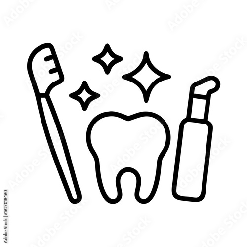 Dental care and oral hygiene concept with toothbrush tooth and toothpaste for healthy smile care