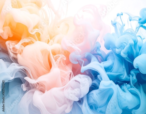 Abstract ink blend in pastel colors