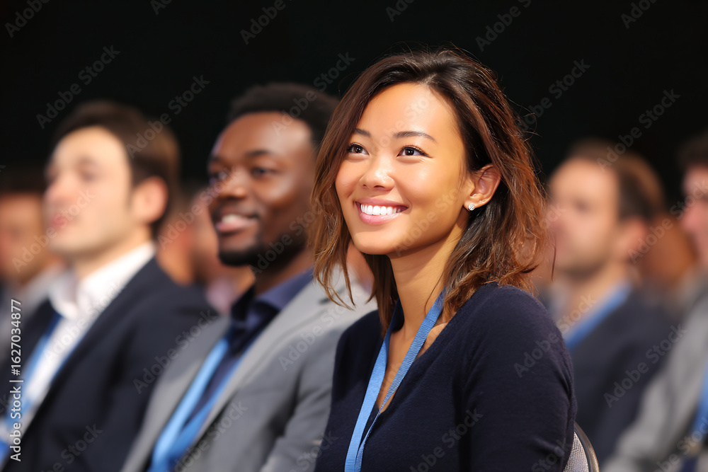 Obraz premium Professionals attending global business conference