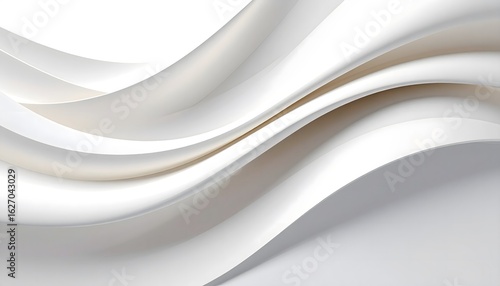 Wallpaper Mural Gentle curving waves of smooth, pearly white fabric create an elegant and calming abstract background for modern design, lending a sense of subtle movement. Torontodigital.ca