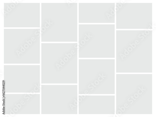 4-Column Masonry Grid System for Responsive Content Layout. Suitable for Designers, Web Developers, or Template Creators