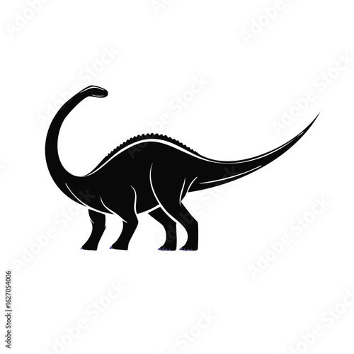 Diplodocus Dinosaur Silhouette Illustration A Timeless Symbol of the Prehistoric Past