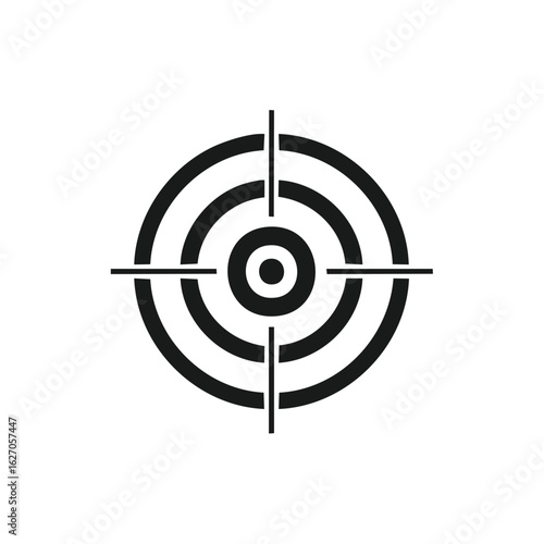 Target with concentric circles and crosshairs aiming symbol