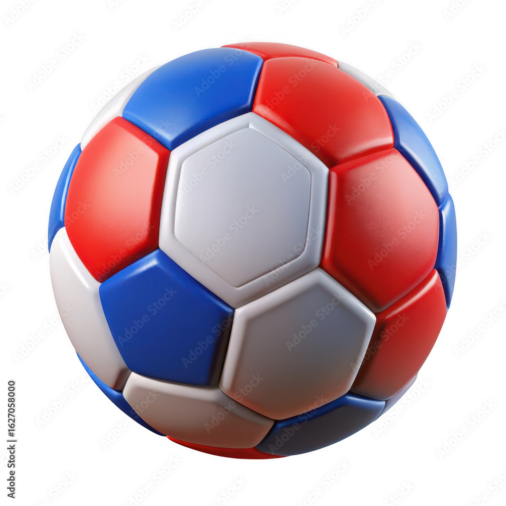 Fototapeta premium 3d render of realistic soccer ball isolated on transparent background