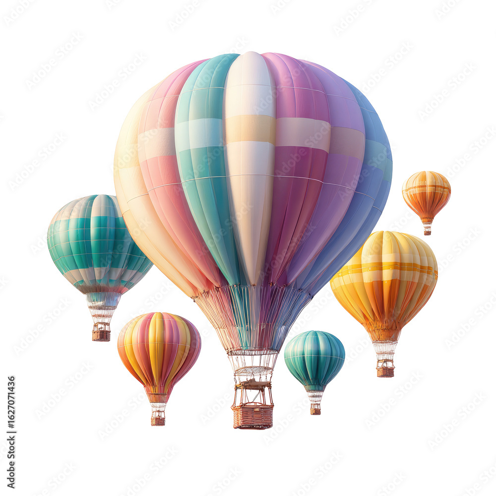 Fototapeta premium Colorful hot air balloons in the sky (1)