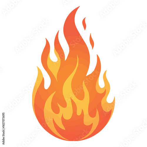 Clean and modern vector  flame fire burning hot inferno blaze wildfire bonfire campfire flaming artwork