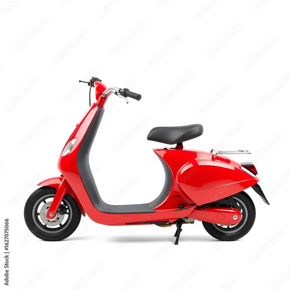 Obraz premium Red Kick Scooter Isolated on White Background