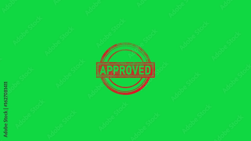 Approved Stamp Animation. Red 