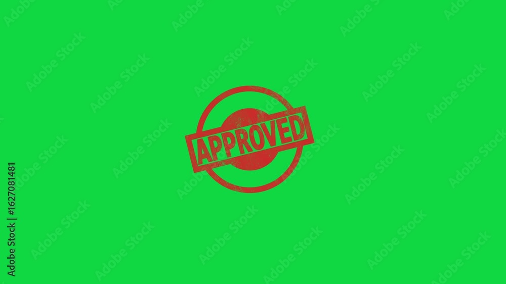 Approved Stamp Animation. Red 