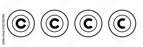 Copyright icon logo design. copyright sign and symbol