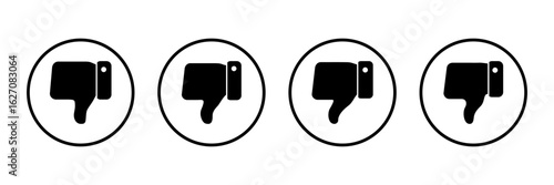 Dislike icon logo design. dislike sign and symbol. Hand with thumb down