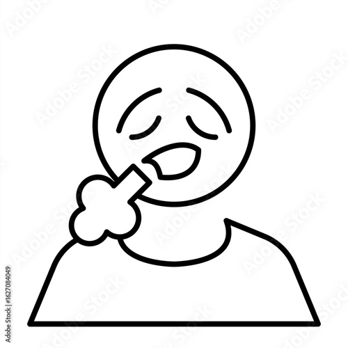 Outline metaphor icon showing emotional tension, mental pressure, and learning struggle related to school stress and student burnout