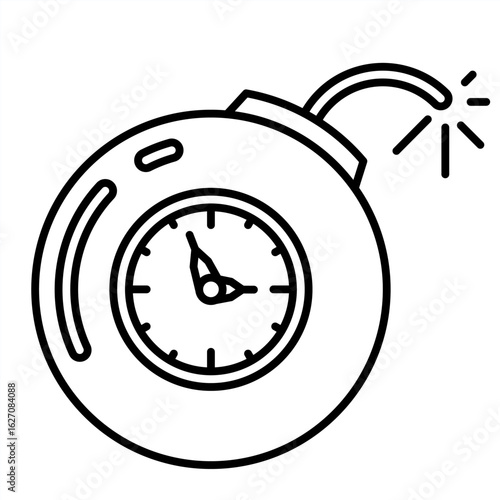 Outline metaphor icon showing emotional tension, mental pressure, and learning struggle related to school stress and student burnout