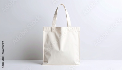 折りたたみトートバッグの白背景モックアップ