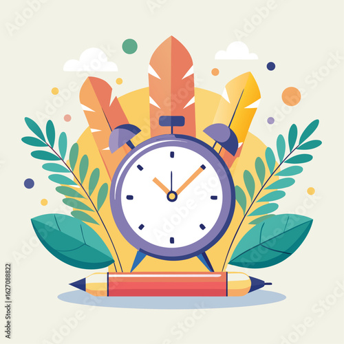 alarm clock vector illustration