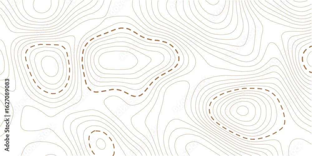 Fototapeta premium Topographic map patterns, golden topography line map. Outdoor vector background, editable stroke