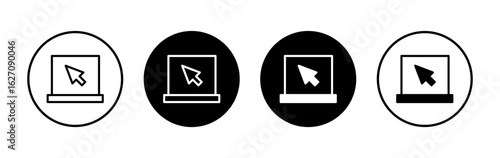 Laptop icon symbol for apps and websites. computer sign and symbol