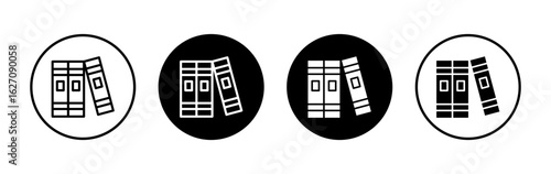 Library icon symbol for apps and websites. education sign and symbol