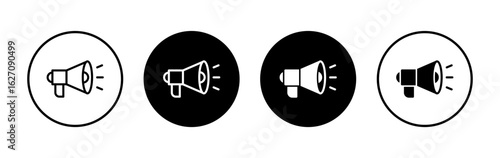 Megaphone icon symbol for apps and websites. Loudspeaker sign and symbol
