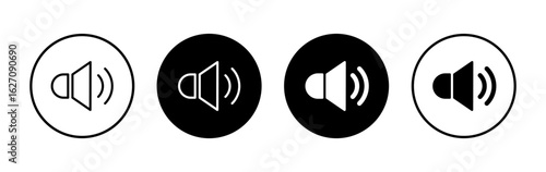 Speaker icon symbol for apps and websites. volume sign and symbol. loudspeaker icon. sound symbol