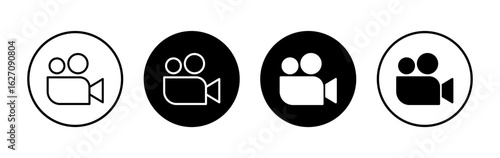 Video icon symbol for apps and websites. video camera sign and symbol. movie sign. cinema