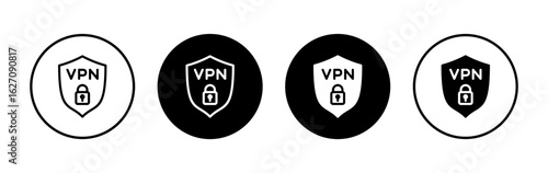 Vpn icon symbol for apps and websites. Private network sign and symbol. virtual private network icon.