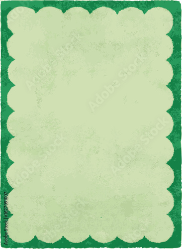 GREEN SCALLOPED EDGE TEXTURED RUG BACKGROUND