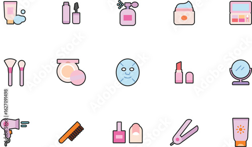 Cosmetics and Beauty Products Icons