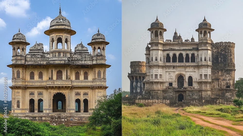 Naklejka premium Magnificent Rajasthani Architecture: A Glimpse into the Past