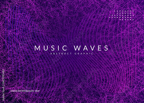 Dance Design. Dj Event. Violet Music Set. Night Club Concert Element. Green Techno Flyer. Electro Cover. Soundwave Radio Illustration. Blue Dance Design