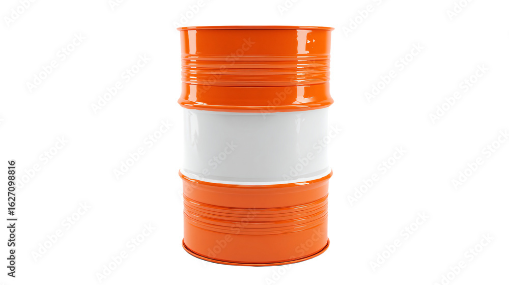 Obraz premium a stack of orange and white barrels sitting on top of each other