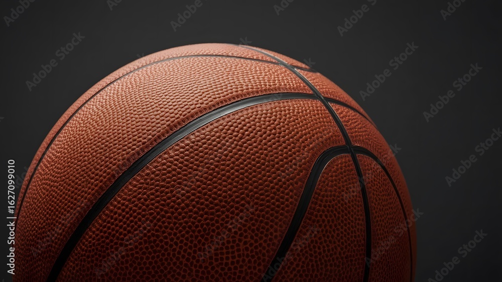 Fototapeta premium Orange Basketball Isolated on Gray Background 