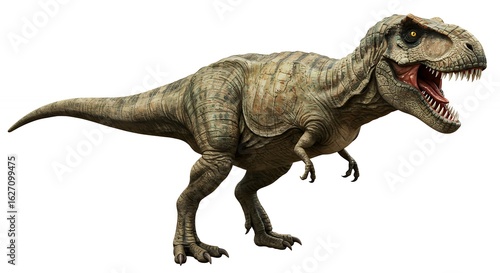 Isolated realistic dinosaur illustration on white background