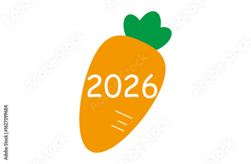 シンプルな人参のイラスト　2026