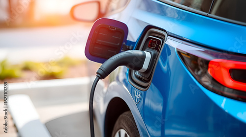 auto voiture electrique borne charge recharge rechargement batterie prise station