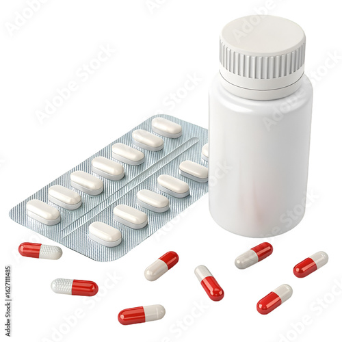 red and white pills