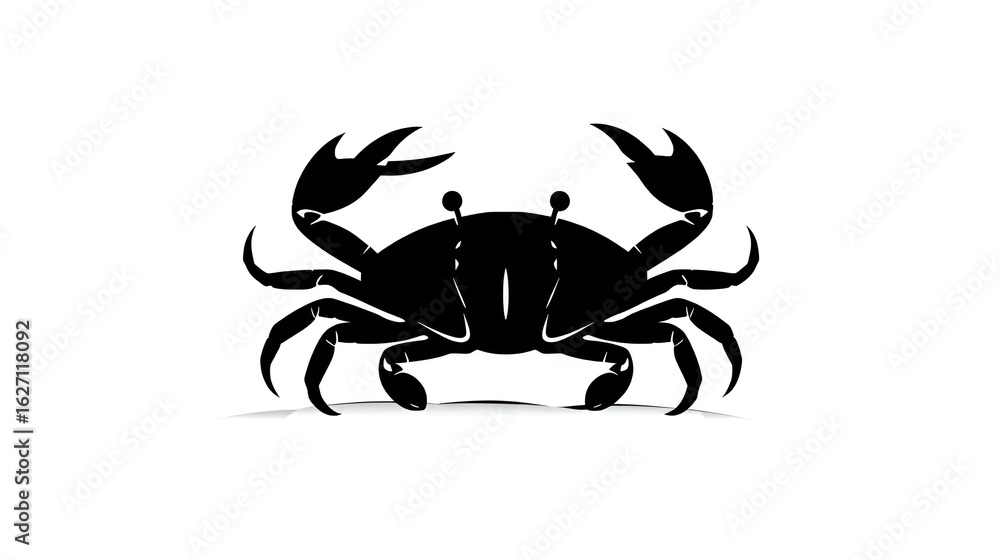 crab silhouette, crab icon black vector seafood crab silhouette, crab icon black vector seafood