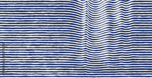 Hand drawn brush lines, abstract stripe waves and water pattern, Japanese shibori inspired, block print texture background, calm and minimal graphic for textile, carpet.
