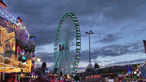 Cannstatter Volksfest, beer festival and travelling funfair in Stuttgart, Germany, Oktoberfest 2023. 