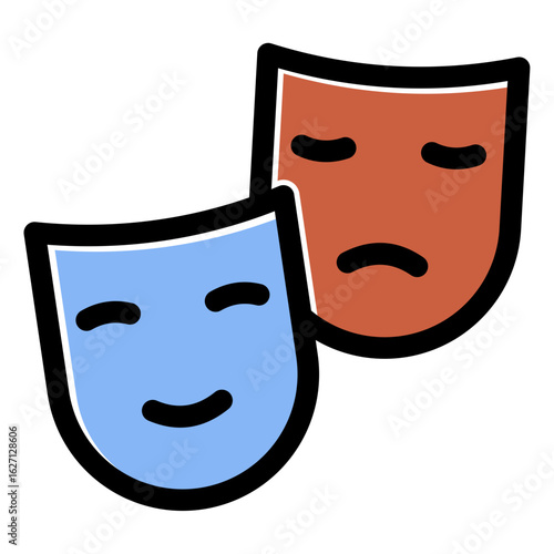 comedy and tragedy theater masks icon